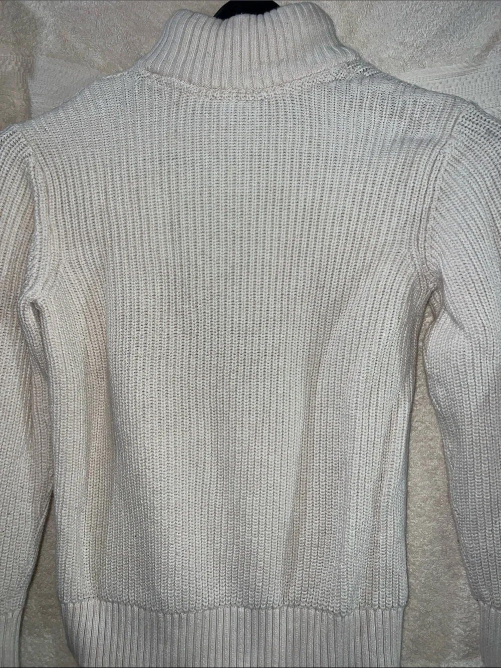 Children’s Place Kids Cream Zip-Neck Knit Sweater